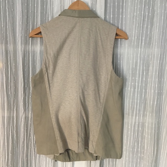 DKNY Pure Leather Double Zip Asymmetrical Vest - Picture 5 of 8